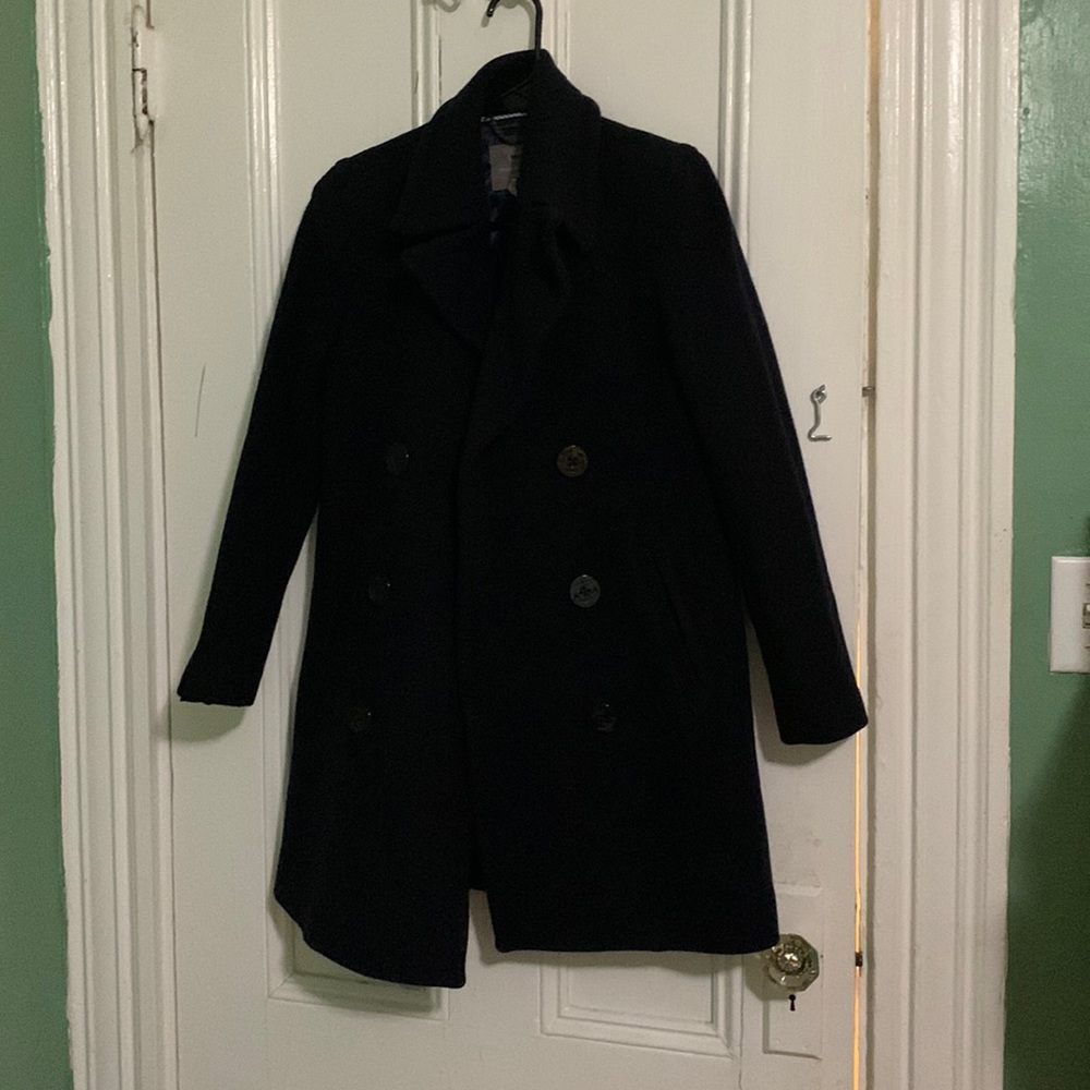 J.Crew Captain Wool Navy Blue Coat 00